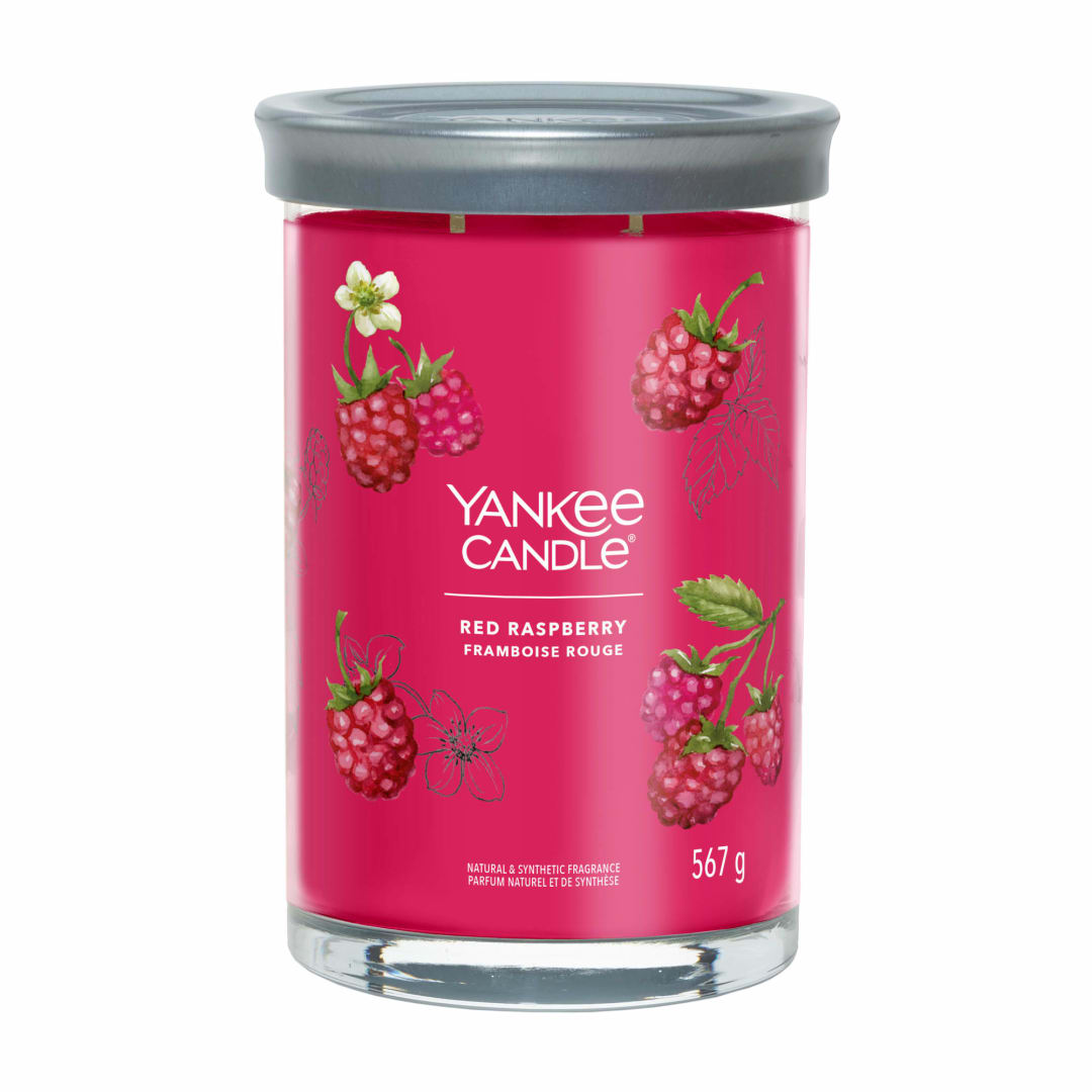 Yankee Candle® Signature Scented Candle | Red Raspberry Large Tumbler Candle with Double Wicks | Soy Wax Blend