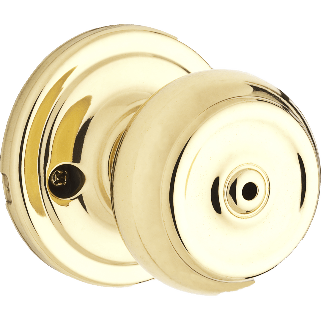 Phoenix Bed/Bath Knob in Polished Brass