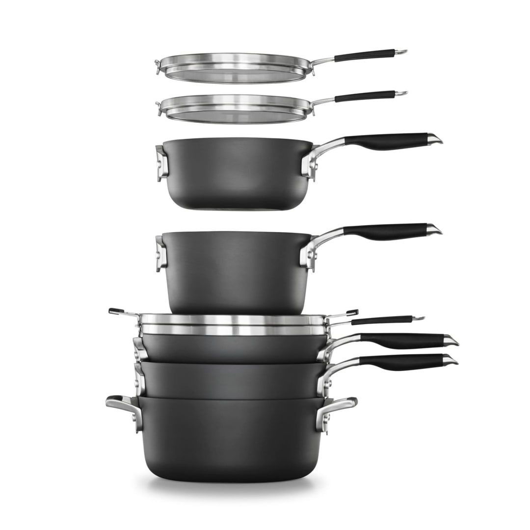 Select by Calphalon® Space-Saving Hard-Anodized Nonstick 9-Piece Cookware Set