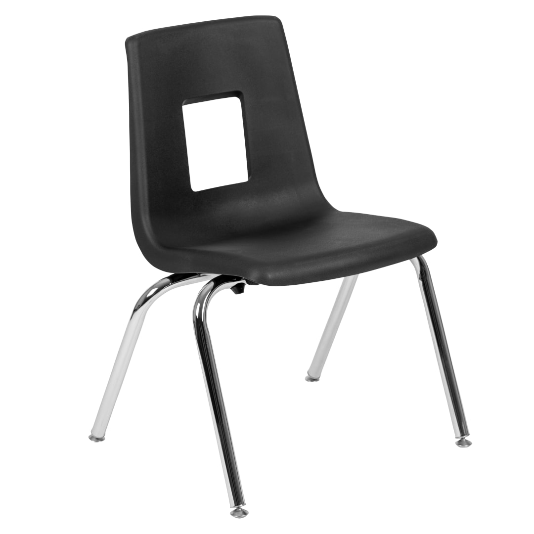 Mickey Advantage Black Student Stack School Chair - 16-inch