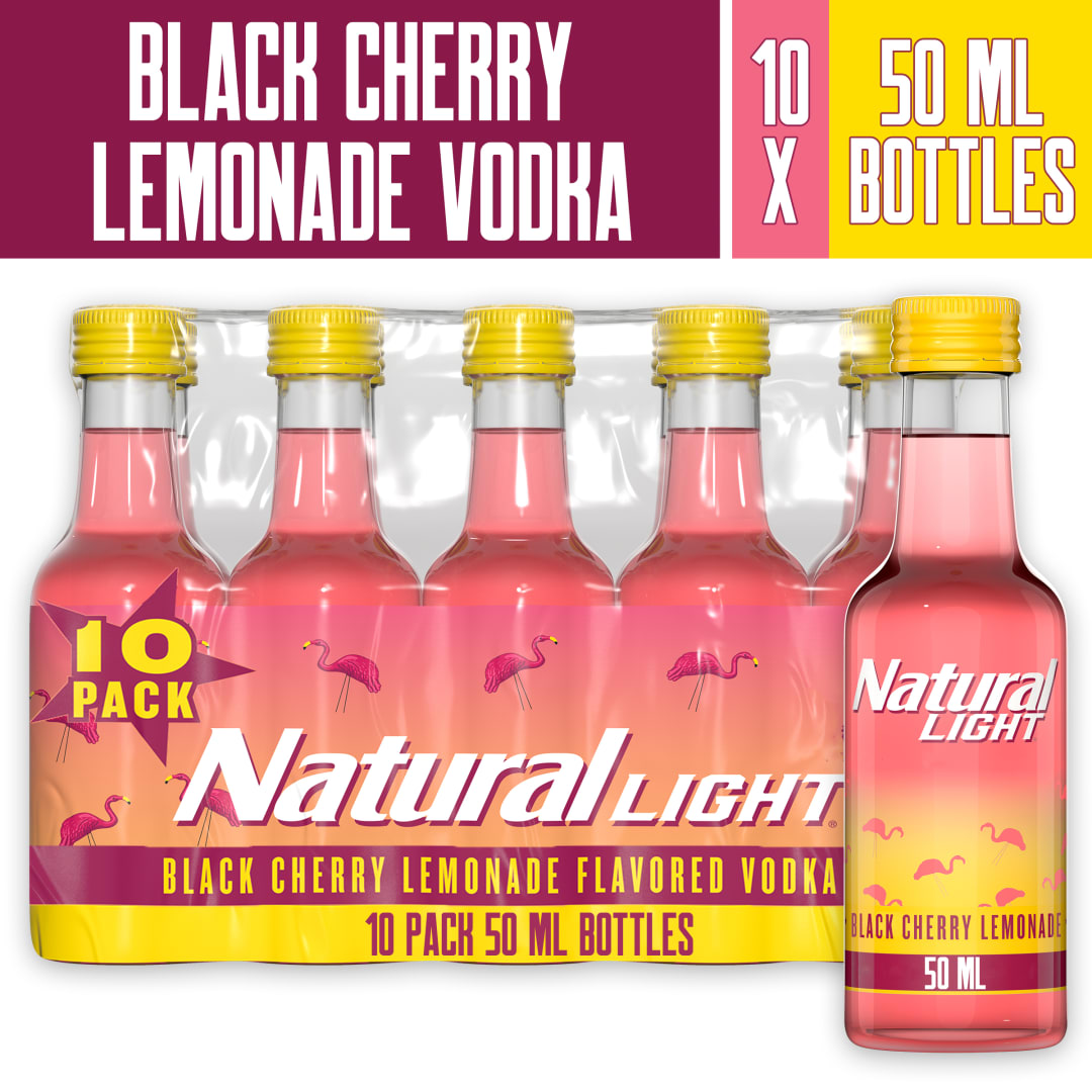 Natural Light Black Cherry Lemonade Flavored Vodka 10 Pack