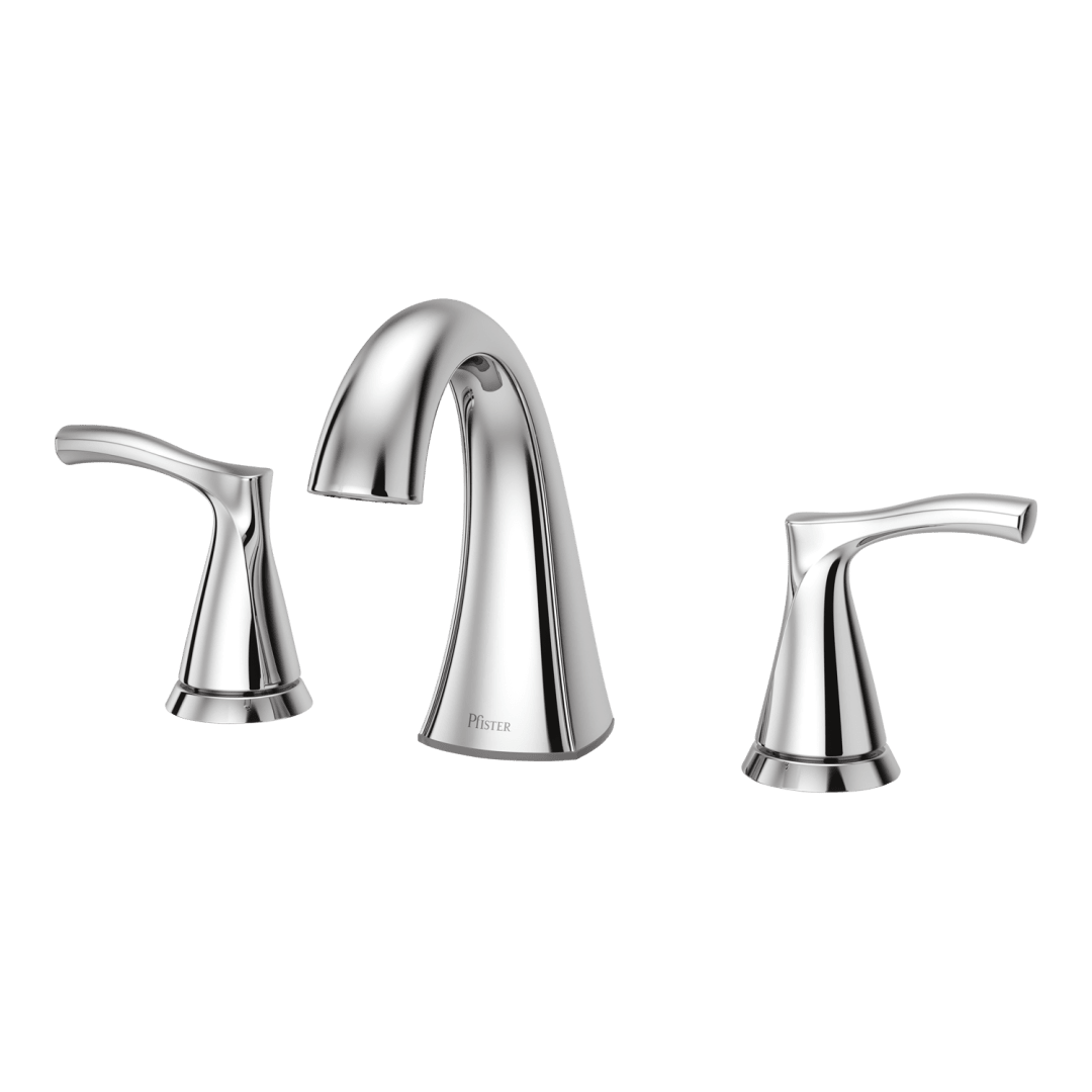 Masey 2-Handle 8" Widespread Bathroom Faucet in Polished Chrome