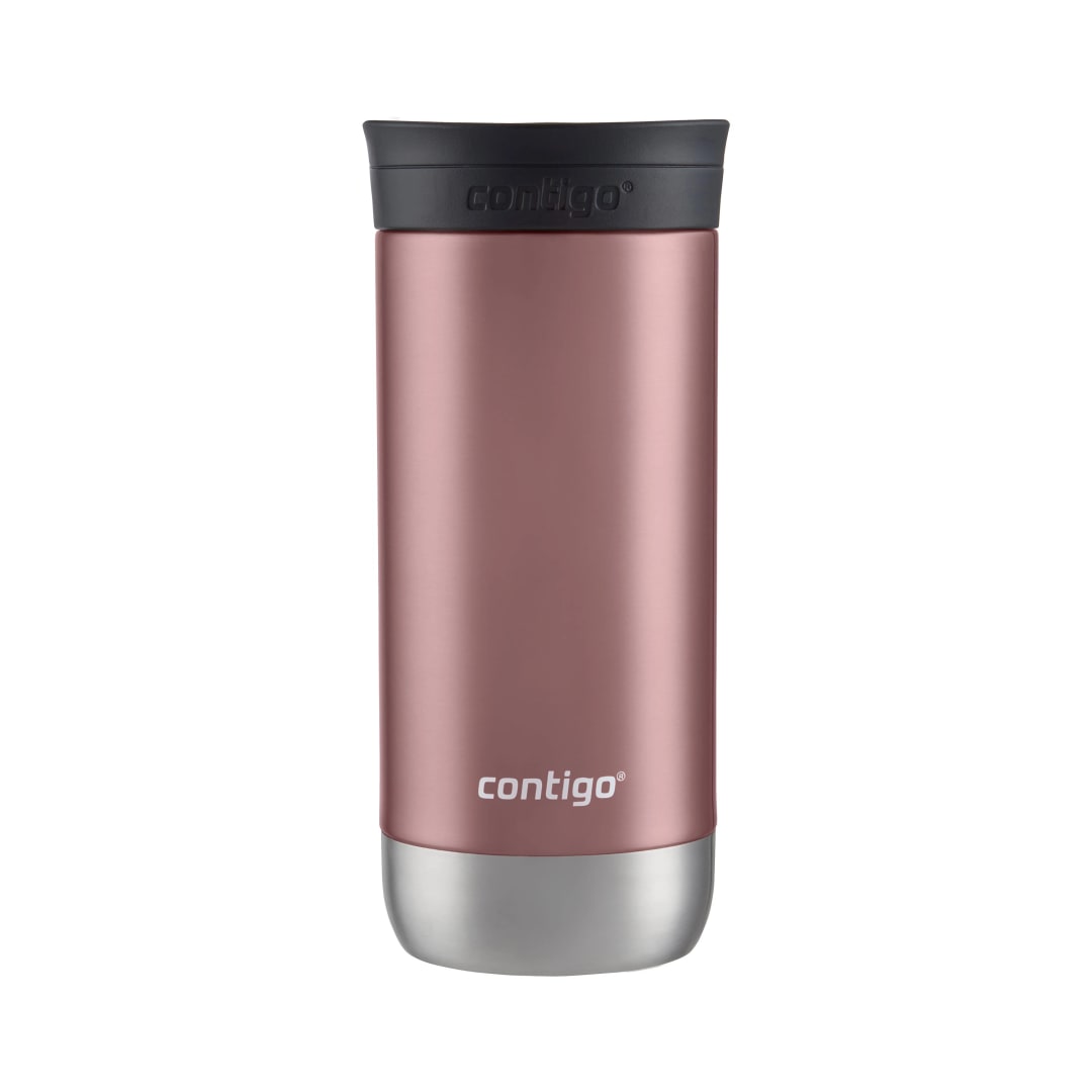 Tasse de voyage isotherme Contigo Huron 2.0, acier inoxydable, 473 ml (16 oz), couvercle SNAPSEAL, fraise blanche