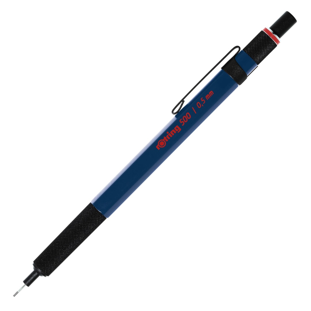 rOtring 500 Mechanical Pencil, Blue Barrel, 0.5mm