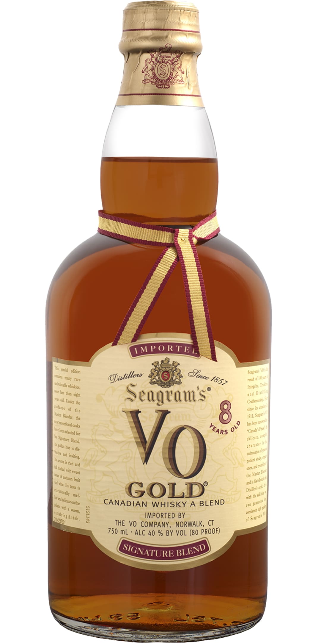 Seagram's V.O. Gold Candian Whisky 750ml 80 Proof