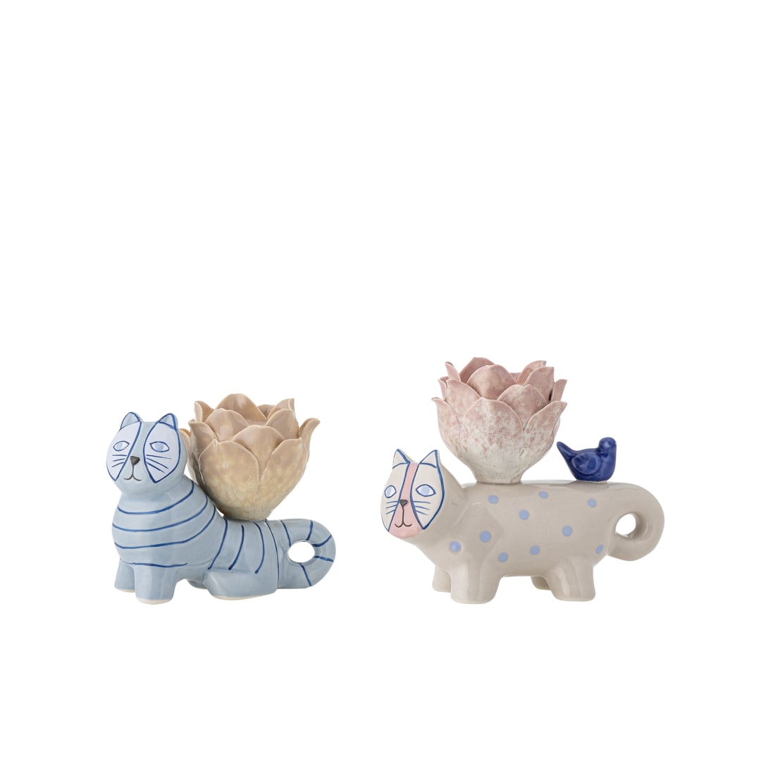 82062972 - Missy Candle Holder, Multi, Stoneware STOCK: 300
