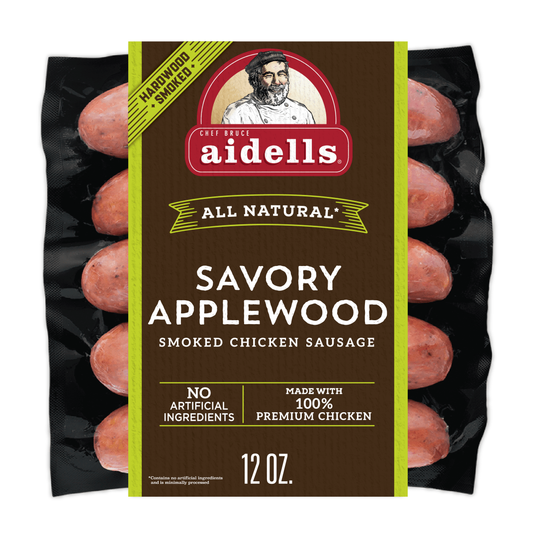 Aidells Savory Applewood Hardwood Smoked Chicken Sausage Links, 4 Count