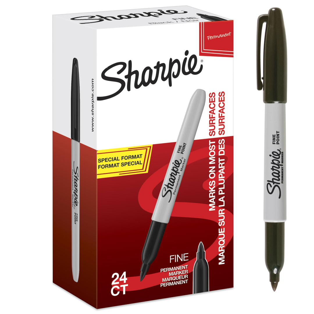 SHARPIE PERM F. BLACK VP20+4 PE