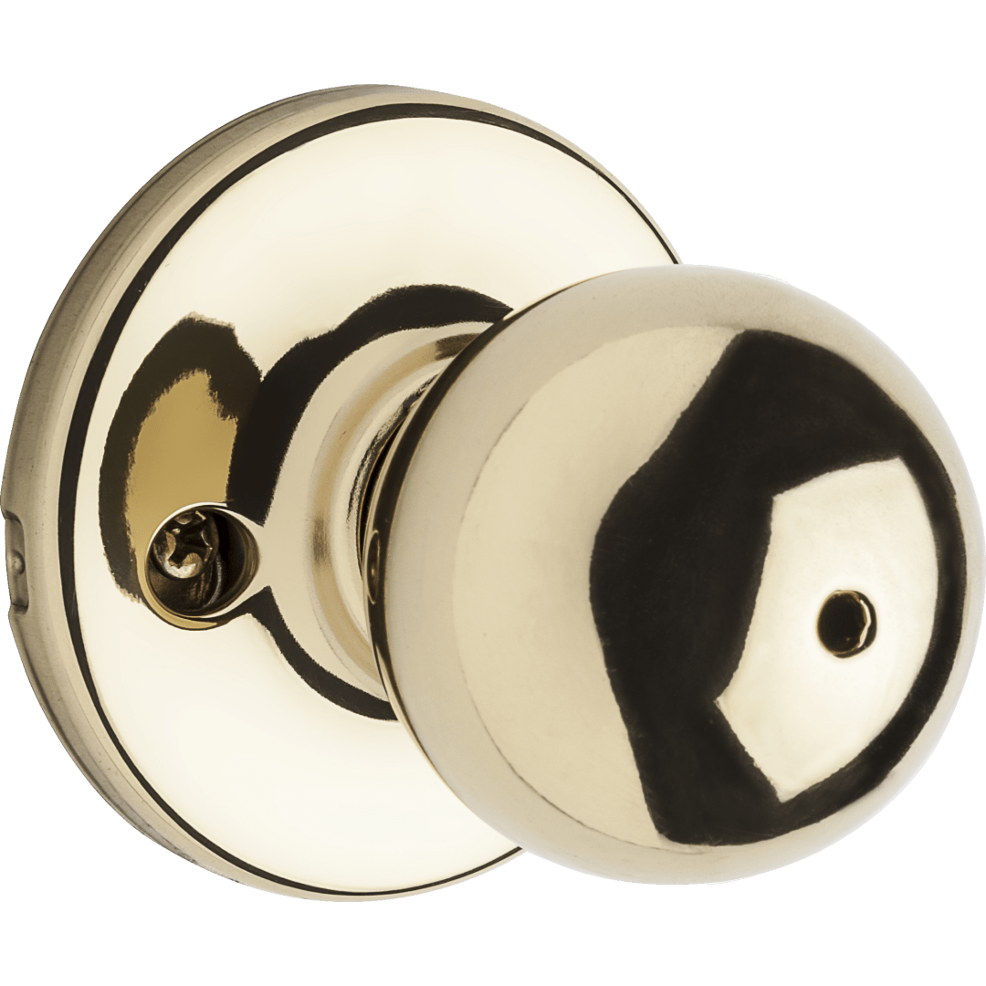 Polo Bed/Bath Knob in Polished Brass