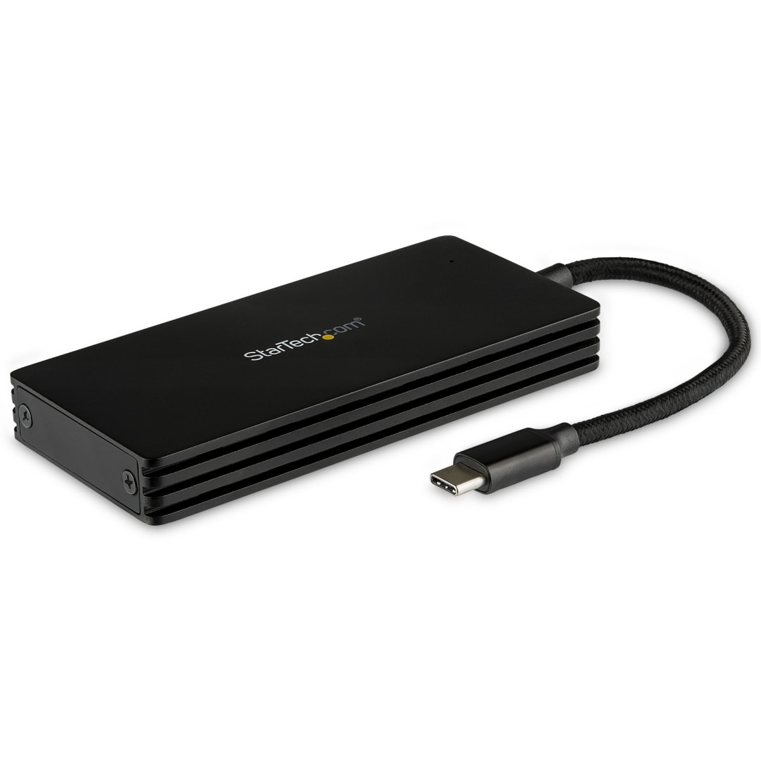 USB 3 1 Gen 2 to M 2 NGFF SATA Enclosure with Integrated Typ