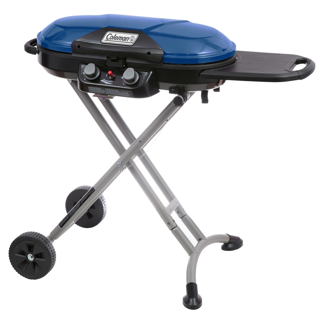 Coleman® Xcursion Portable Stand-Up Propane Grill, 2 Burner, 20,000 BTUs, Blue