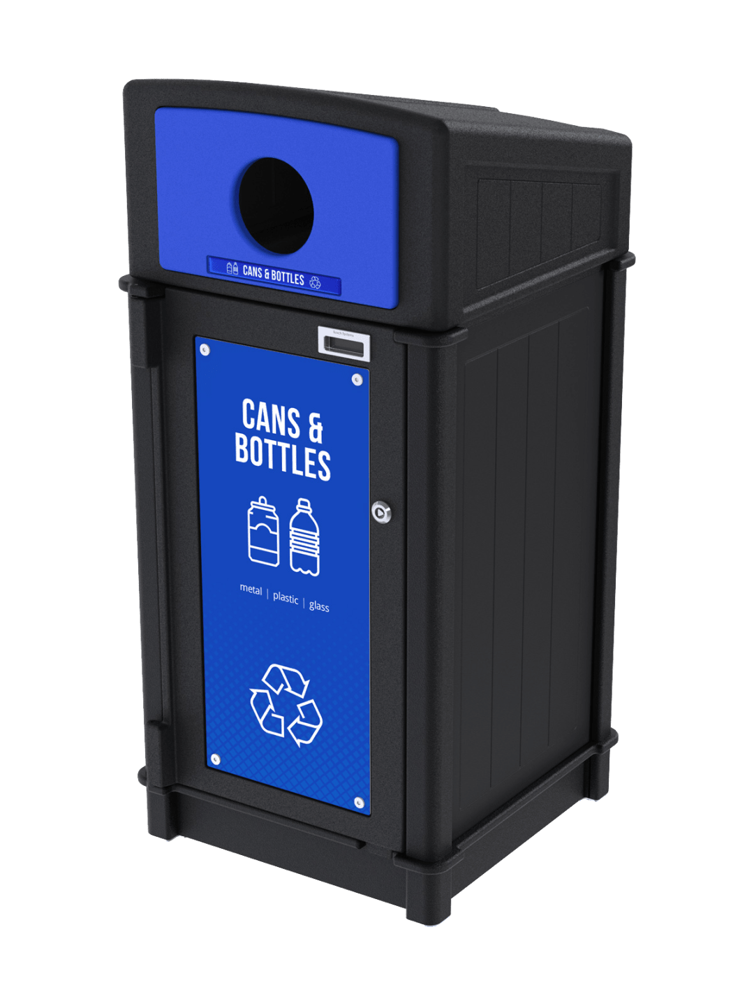  FUSION - Single - Kit - Front Load - Cans & Bottles - Circle - Black-Blue