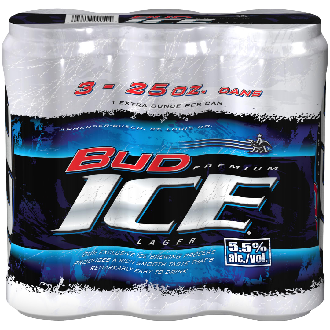 Bud Ice® Beer, 3 Pack 25 fl. oz. Cans
