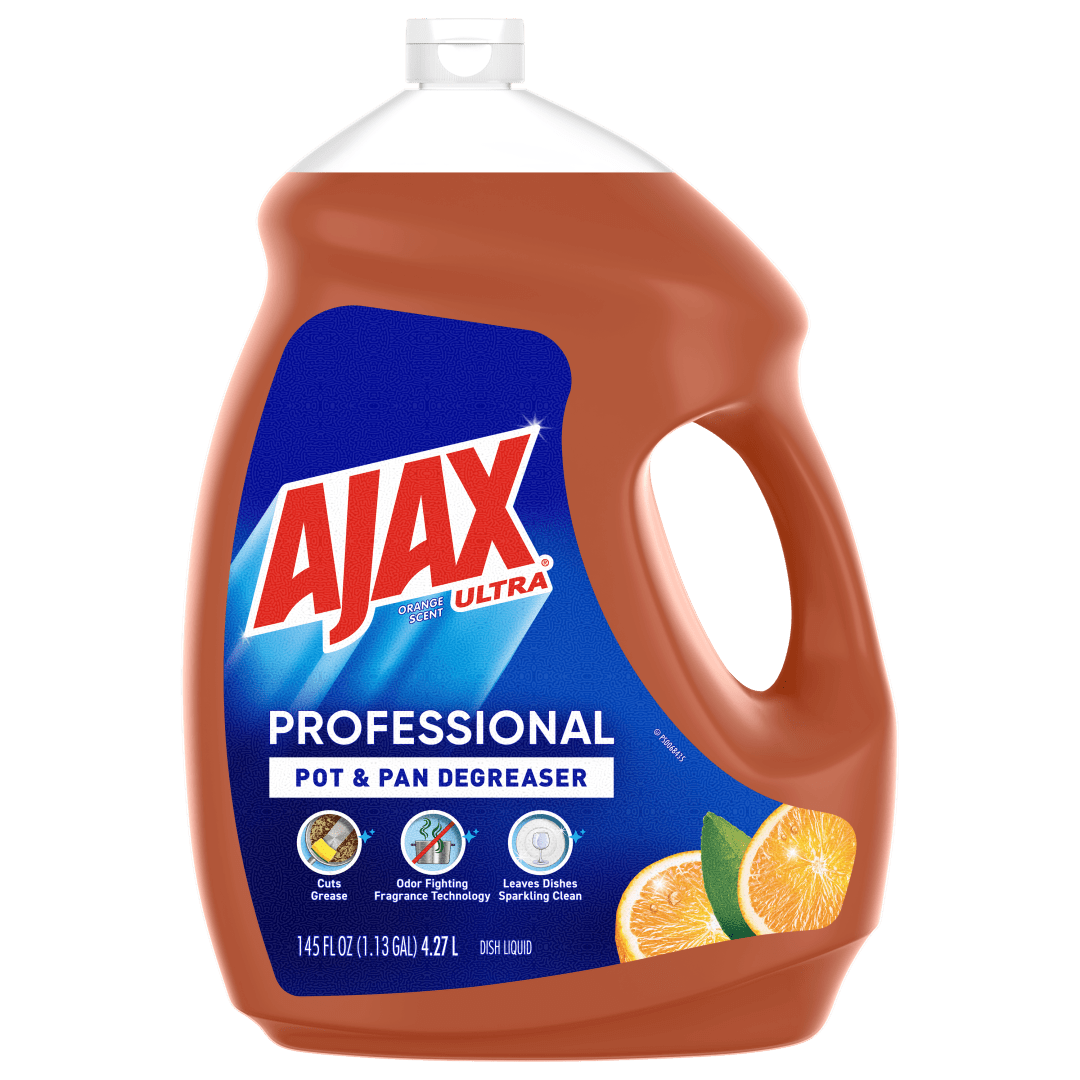 Ajax Ultra Professional Pot & Pan Degreaser Dish Liquid, Orange Scent - 145 Fluid Ounce