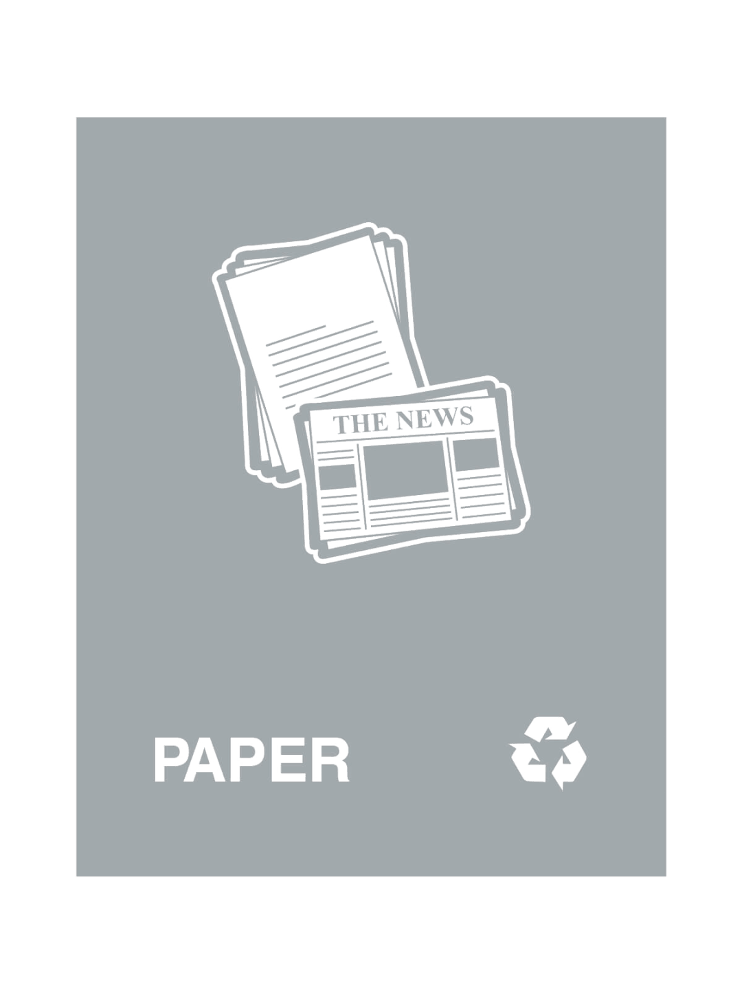  WASTE WATCHER - Sign - Paper - Executive Grey