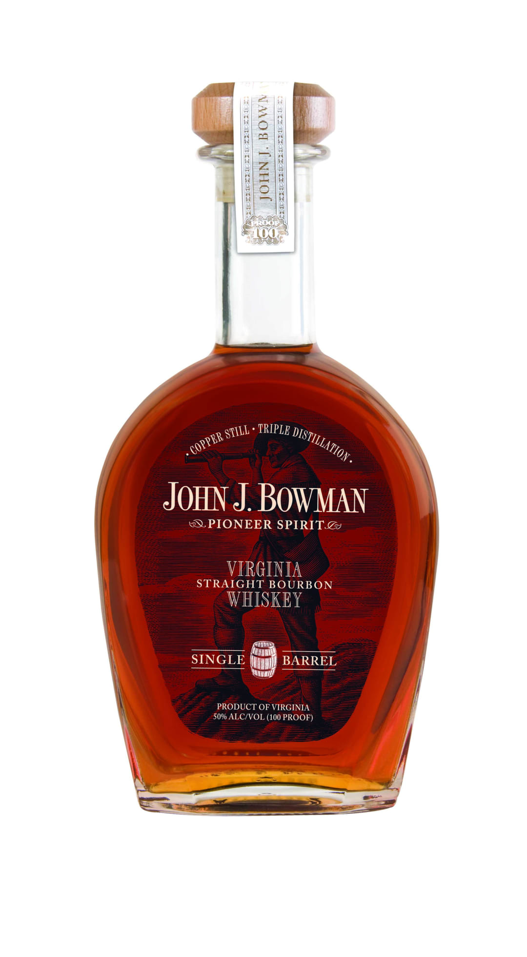 John J. Bowman Single Barrel Virginia Straight Bourbon Whiskey 750ml 100 Proof