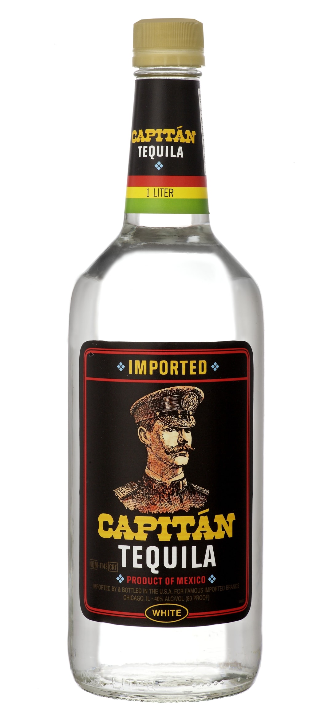 Capitan Silver Tequila 1l 80 Proof