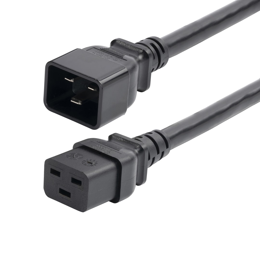 C19 to C20 Heavy Duty 20A 250V 12 AWG 2 ft 0 61 m
