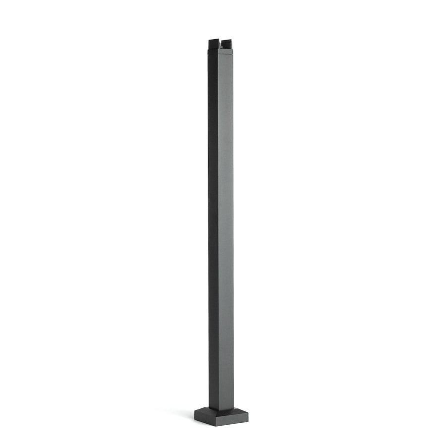 2.5-in x 2.5-in x 36-in Signature Crossover Post-Charcoal Black
