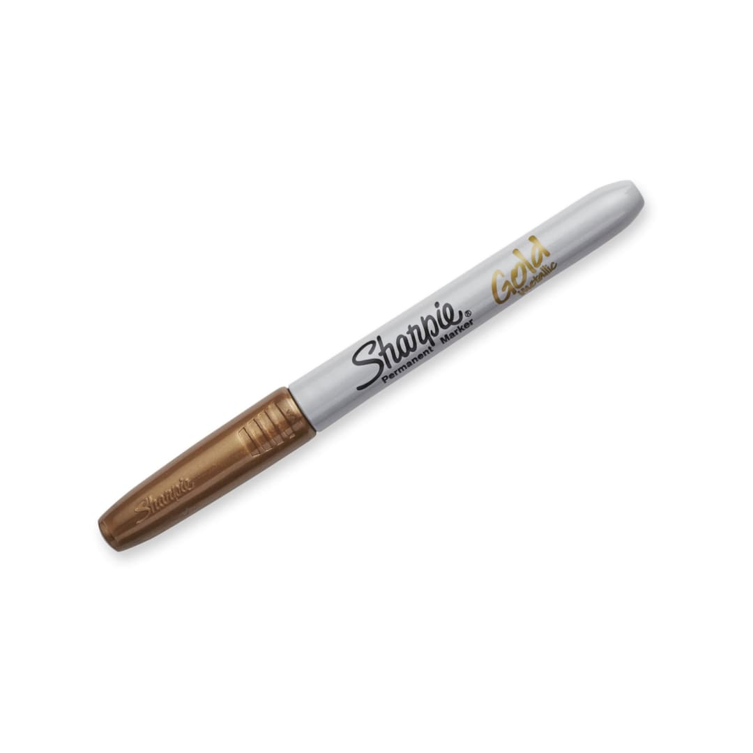 Sharpie® Metallic Permanent Marker, Fine Point, Gold, 1 Count