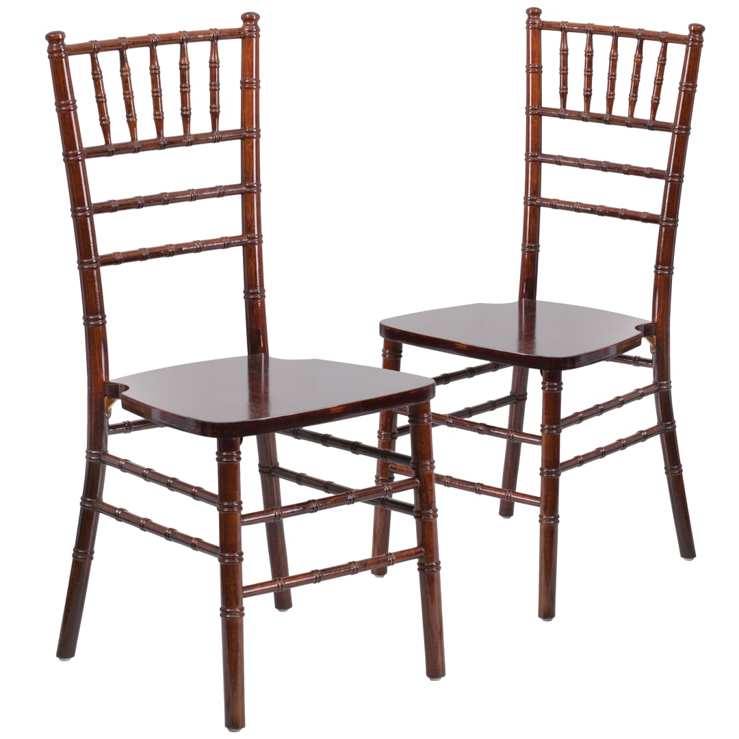 2 Pack HERCULES Series Fruitwood Chiavari Chair