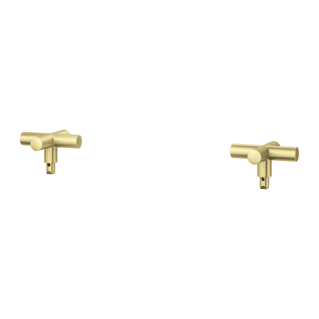Tenet 2-Handle Cross handle Kit in Brushed Gold