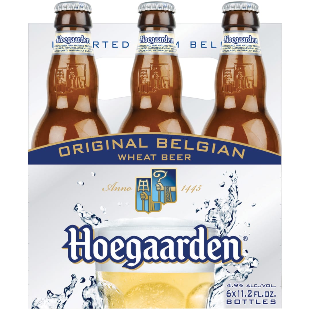 Hoegaarden Wheat Beer, 6 Pack, 11.2 fl oz Bottles, 4.9% ABV