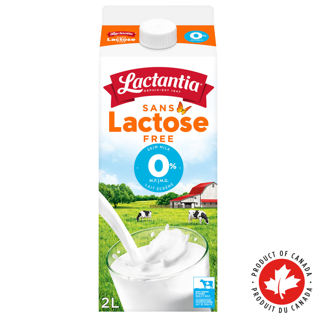Lactantia Lactose Free Skim Milk, 0%, 2L
