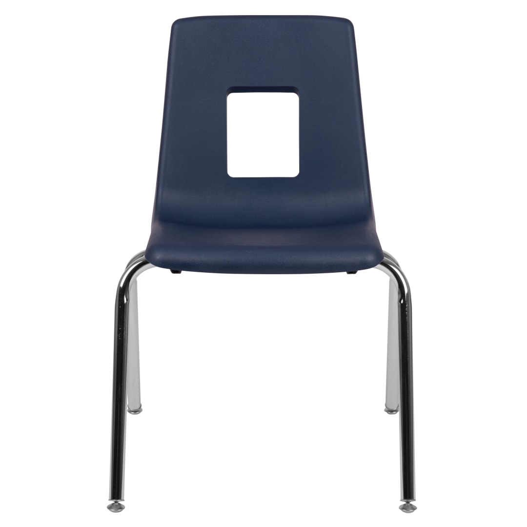 Mickey Advantage 4-pack Navy Student Stack School Chair - 18-inch