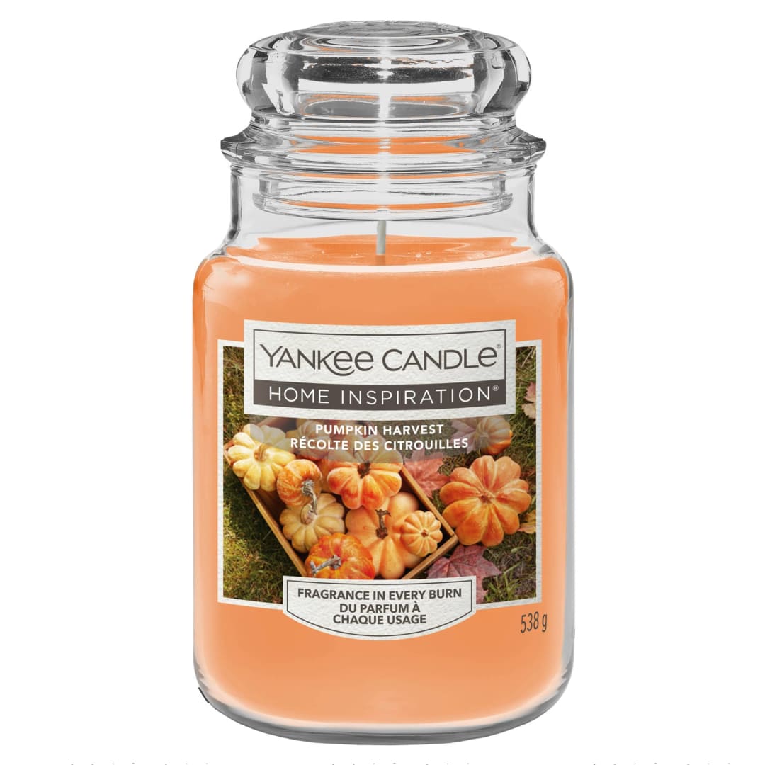 Yankee Candle® Home Inspiration Scented Candle | Pumpkin Harvest Large Jar Candle | Long Burning Candles: Up to 125 Hours | Perfect Gifts for Women