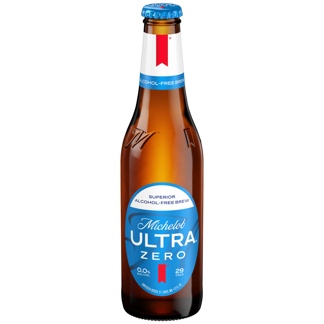 Michelob ULTRA ZERO Non-Alcoholic American Lager Beer 12 fl oz Glass Bottle