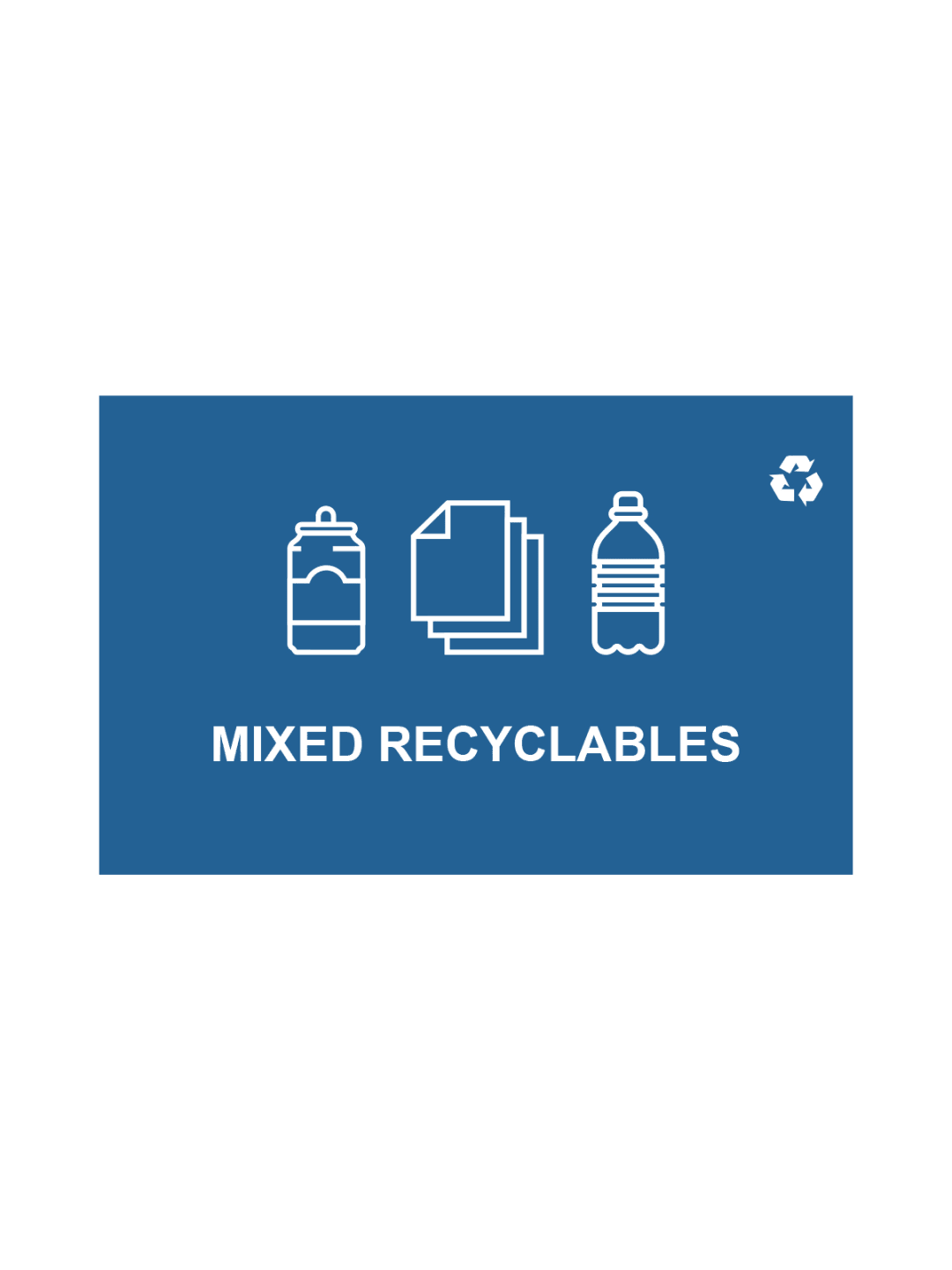 SPECTRUM - Ellipse Single Sign - Mixed Recyclables - Blue-White