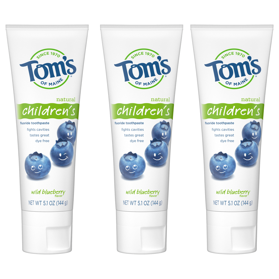 Tom's of Maine Kids Fluoride Natural Toothpaste, Wild Blueberry, 5.1 oz.