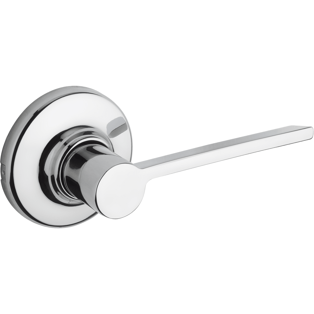 Ladera Hall/Closet Door Lever with Round Rosette  in Polished Chrome