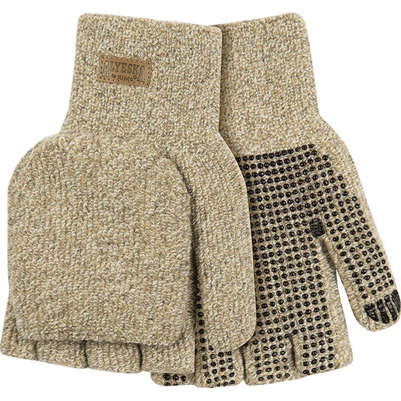 Alyeska® Lined Knit Shell Half-Finger with Convertible Mitt Hood