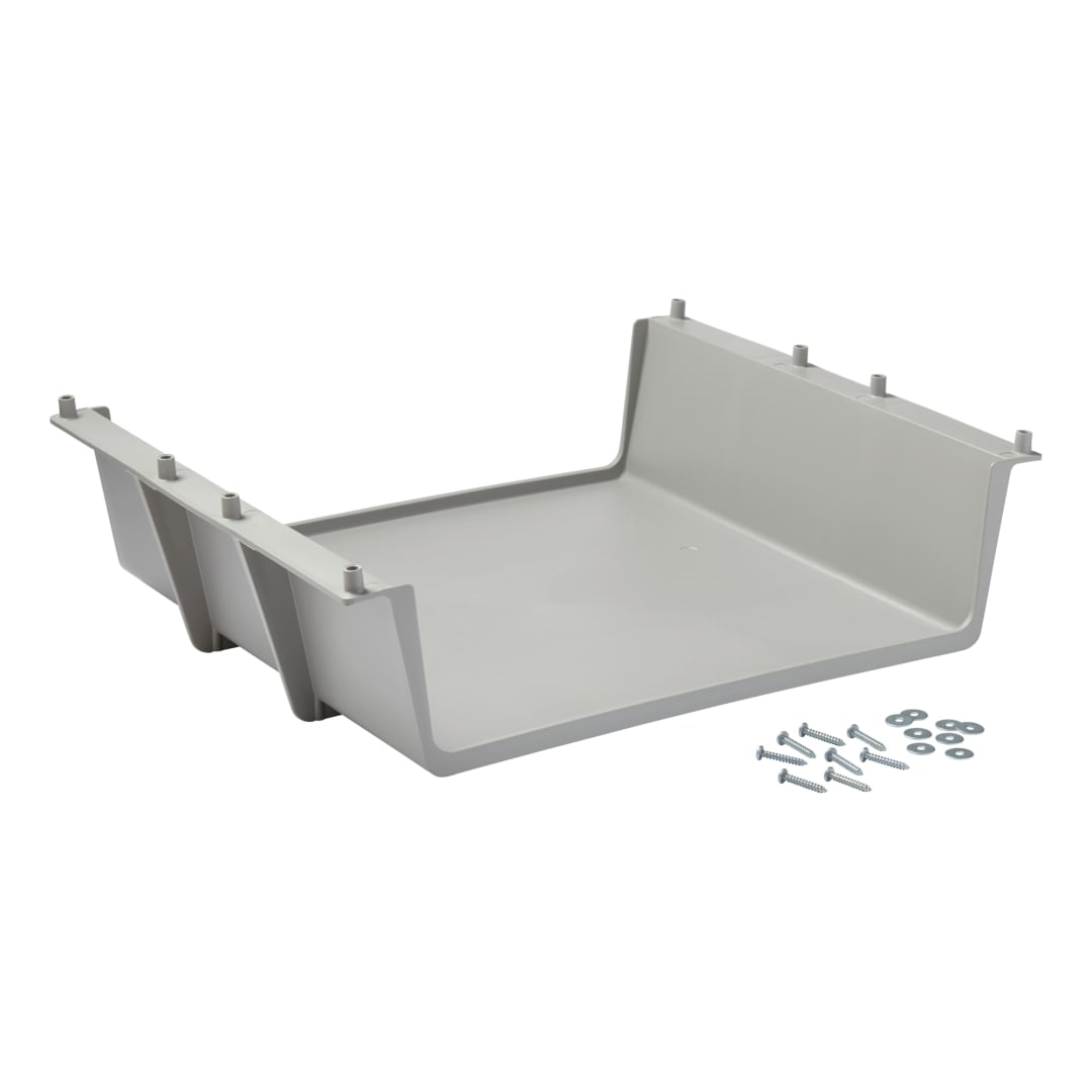 Executive Under Deck Glass Rack for Traditional Housekeeping Carts, Platinum
