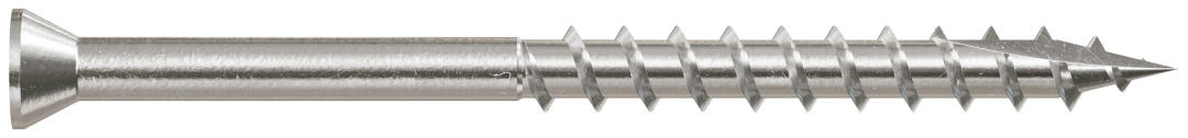 Simpson Strong-Tie T07225FB1 Trim-Head Screw, Square Drive — #7 x 2-1/4 in. #1 SQ, Type 316 (1 lb.) (Pack of 10)