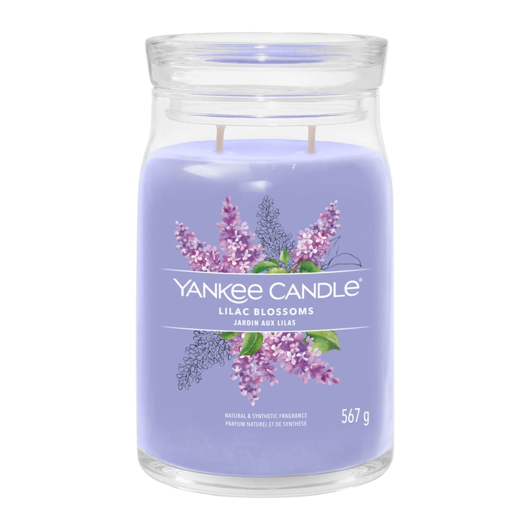 Yankee Candle® Signature Scented Candle | Lilac Blossoms Large Jar Candle with Double Wicks | Soy Wax Blend