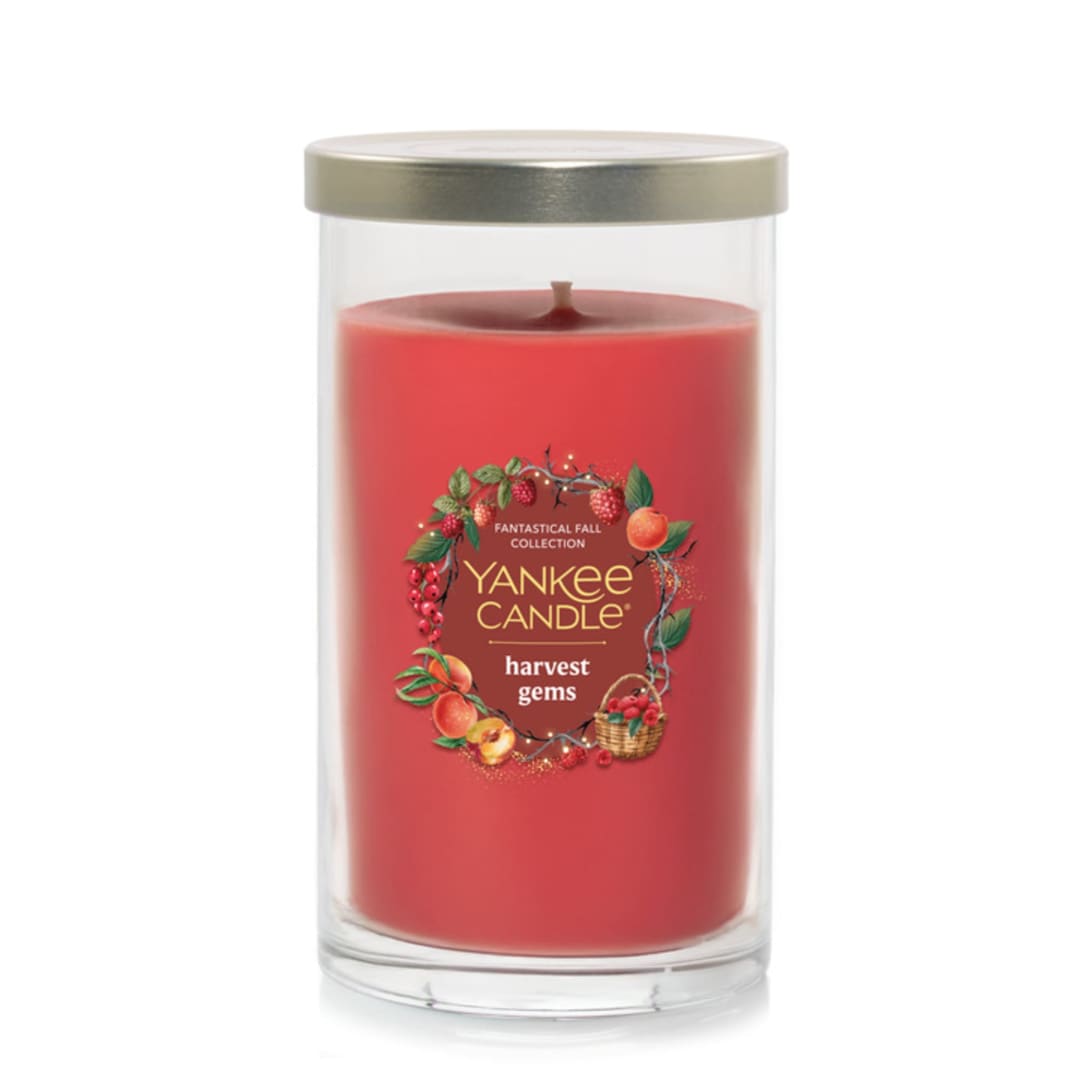 Yankee Candle Harvest Gems Medium Pillar Scented Candles, 14.25 oz