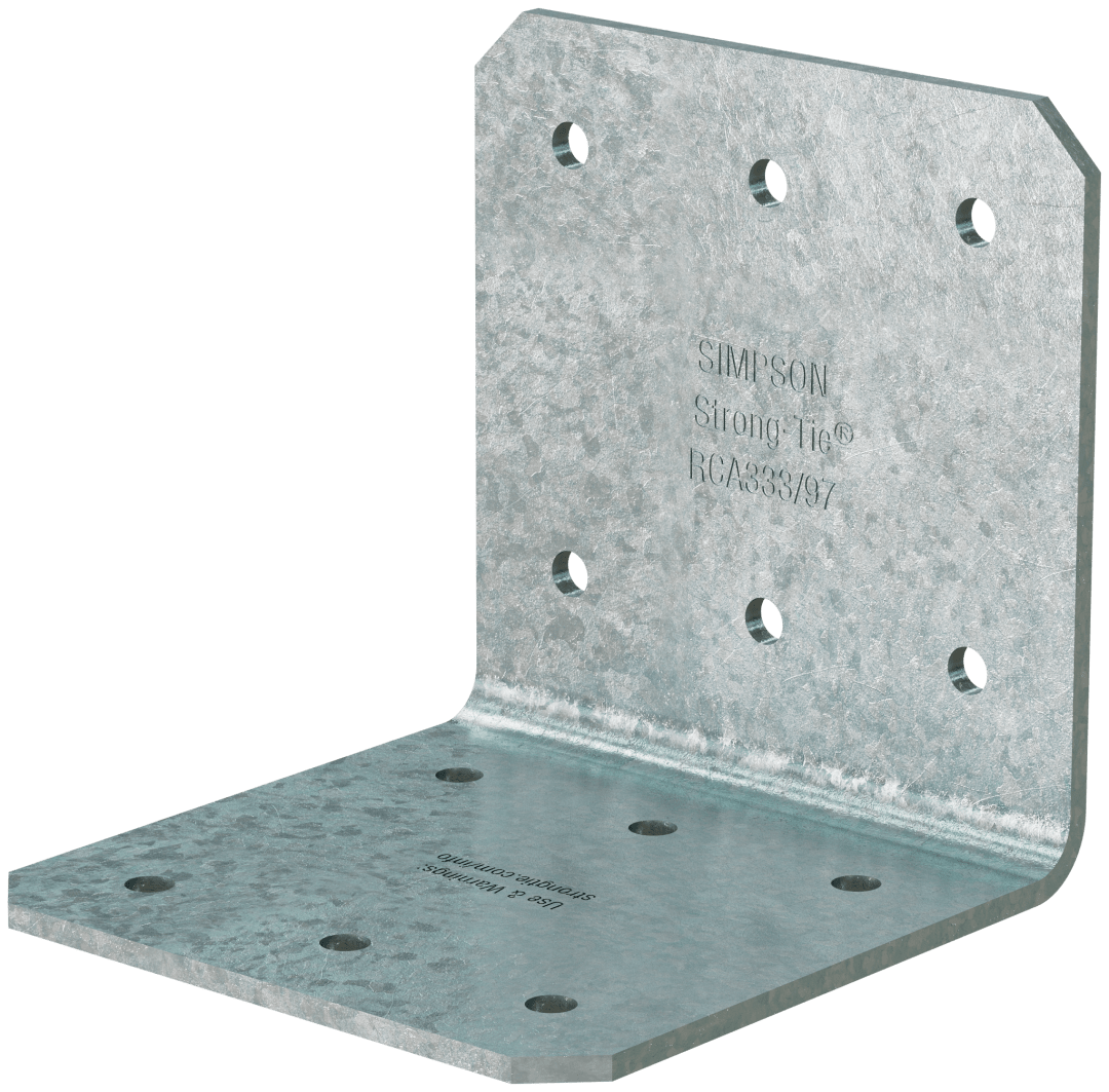 Simpson Strong-Tie RCA333/97-R60 RCA 3 in. x 3 in. x 3 in. 12-Gauge Galvanized Rigid Connector Angle (60-Qty) (Pack of 40)