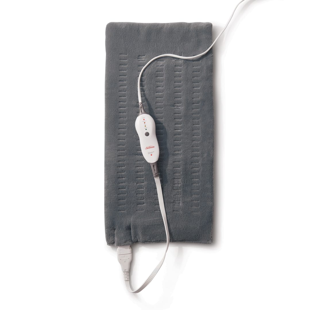 HEAT PAD SBM KNG PRM PLUSH LED 4HS GRAY