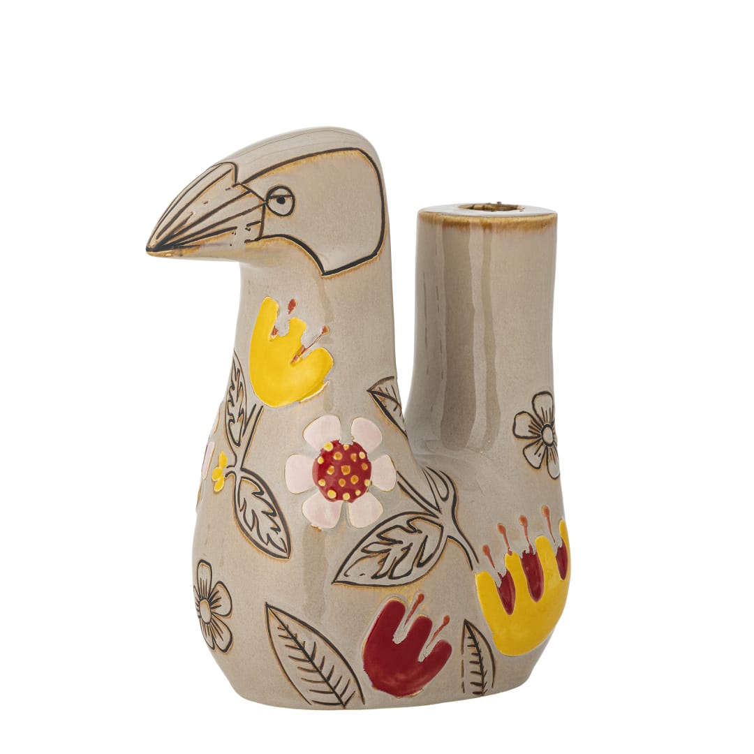 82063144 - Vivielle Candle Holder, Multi, Stoneware STOCK: 300