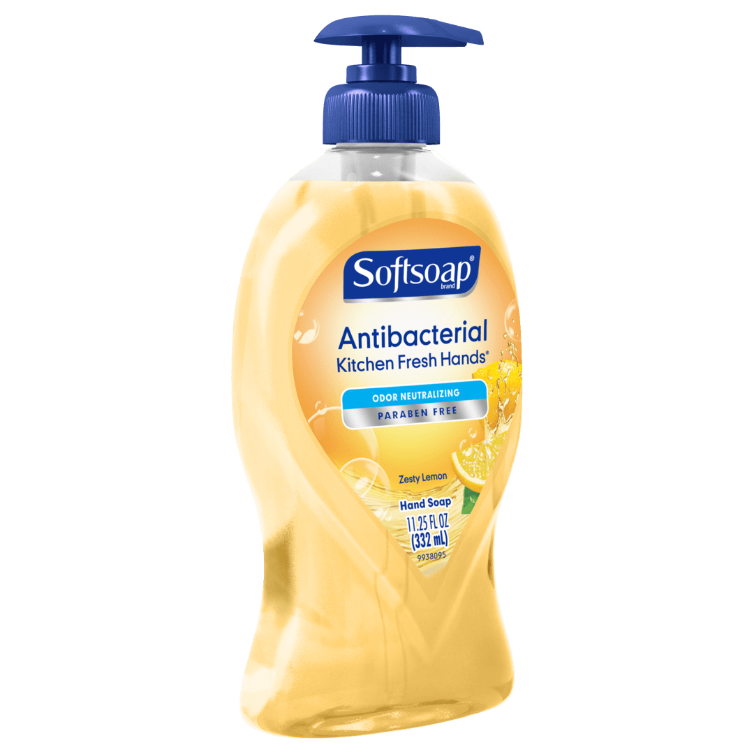 Softsoap Antibacterial Liquid Hand Soap Pump, Kitchen Fresh Hands - 11.25 Fluid Ounce