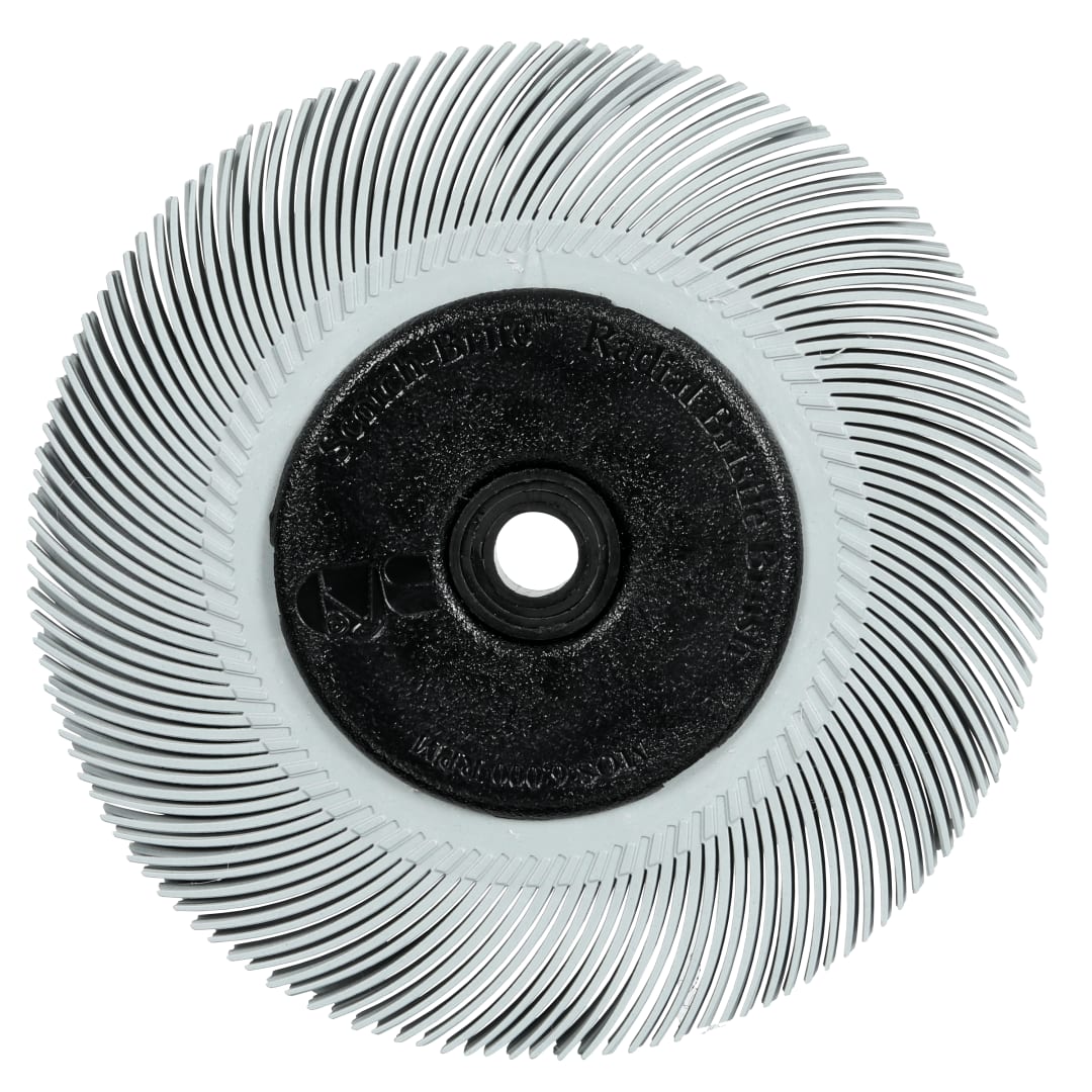 Scotch-Brite™ Hassas Radyal Bristle Fırça, PN-RB, 120+, 152,4 mm x 11,113 mm x 25,4 mm (6 inç x 7/16 inç x 1 inç), Tip C, Adaptörlü