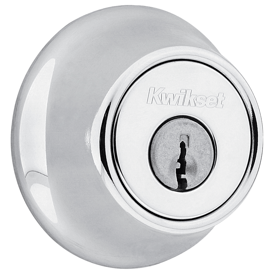 660 Deadbolt, Keyed One Side, featuring SmartKey Security™ in Polished Chrome