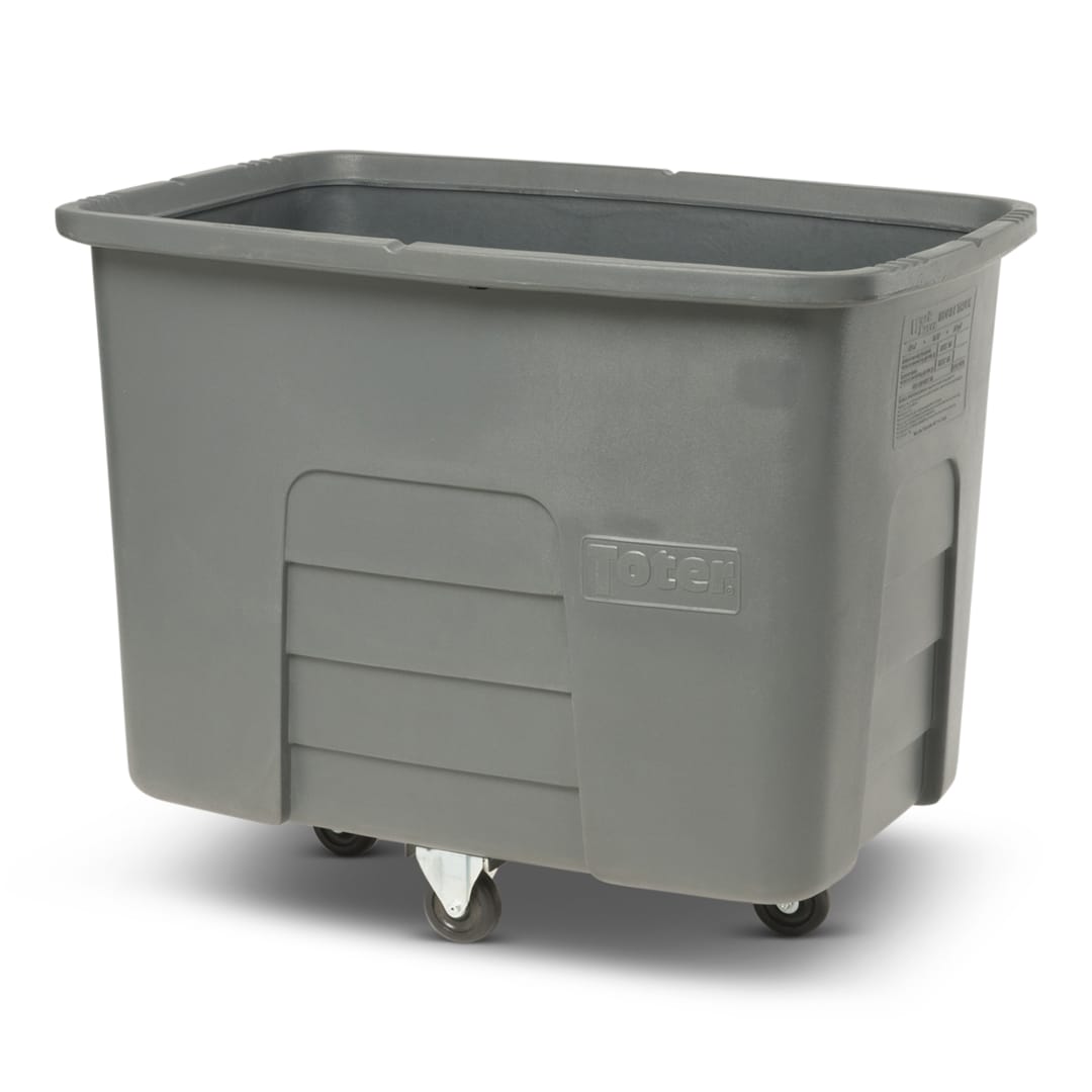16 Cubic Feet 500 lbs. Capacity Heavy Duty Manual Cube Truck - Industrial Gray