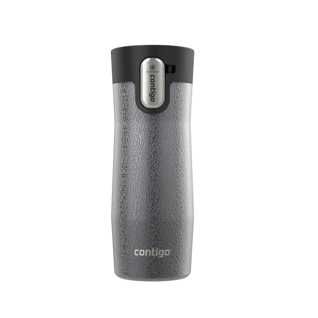 Contigo® Vaso Térmico AUTOSEAL® West Loop, Acero Inoxidable, 473 ml (16 oz), Aislamiento al Vacío y Tapa de Fácil Limpieza, Gris Cristalino