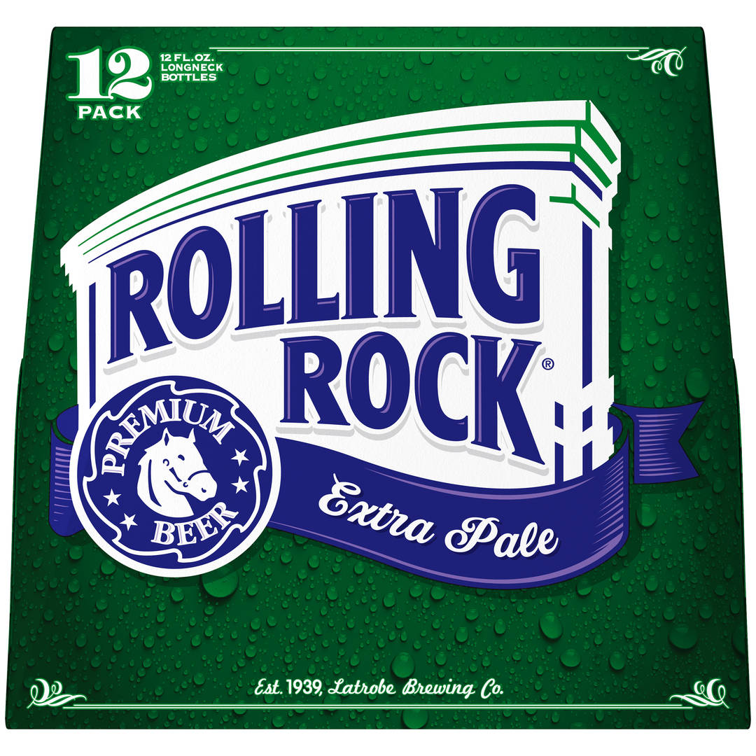 Rolling Rock Extra Pale Beer, 12 Pack 12 fl. oz. Bottles, 4.6% ABV