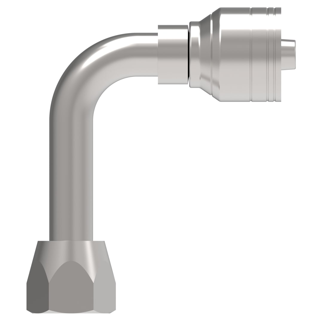 1/2 FJIC 90D LNG X 3/8 HYD HOSE FITTING