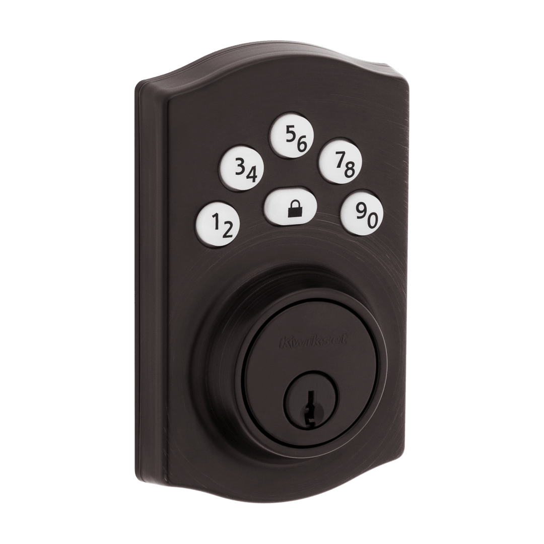 Powerbolt 240 5-Button Keypad Venetian Bronze Traditional Electronic Deadbolt Door Lock